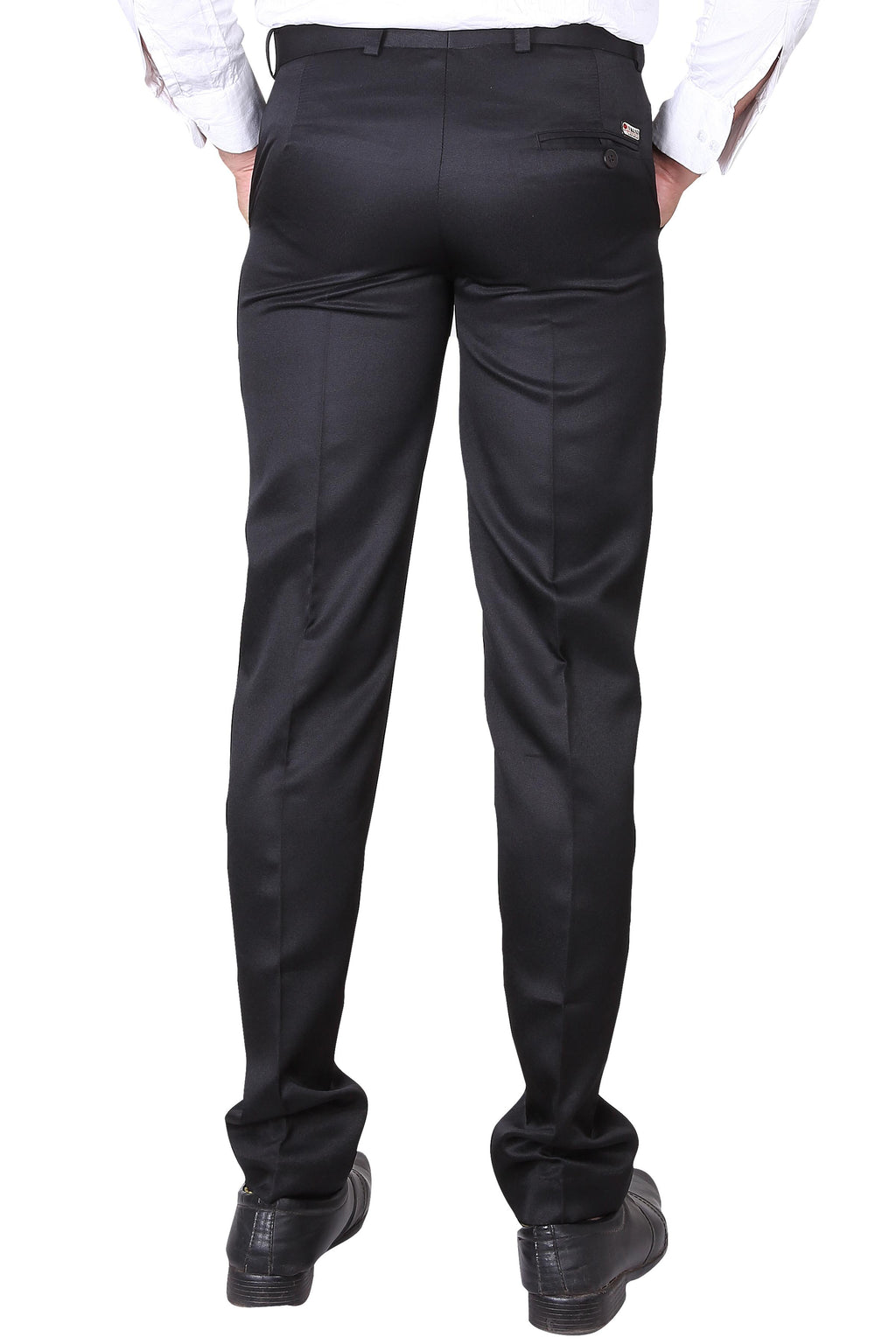 Poly Cotton Solid Slim Fit Formal Trouser