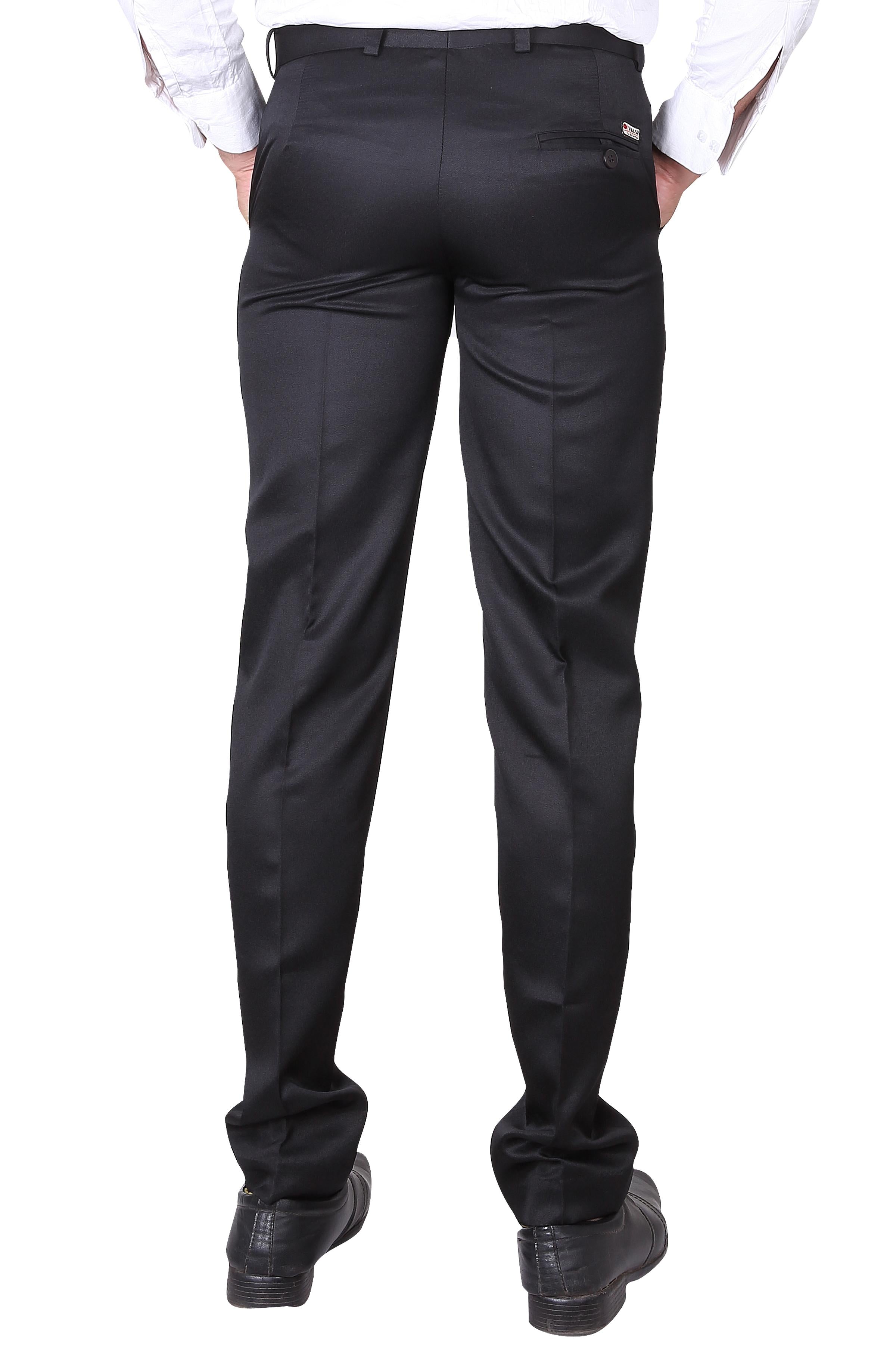Poly Cotton Solid Slim Fit Formal Trouser