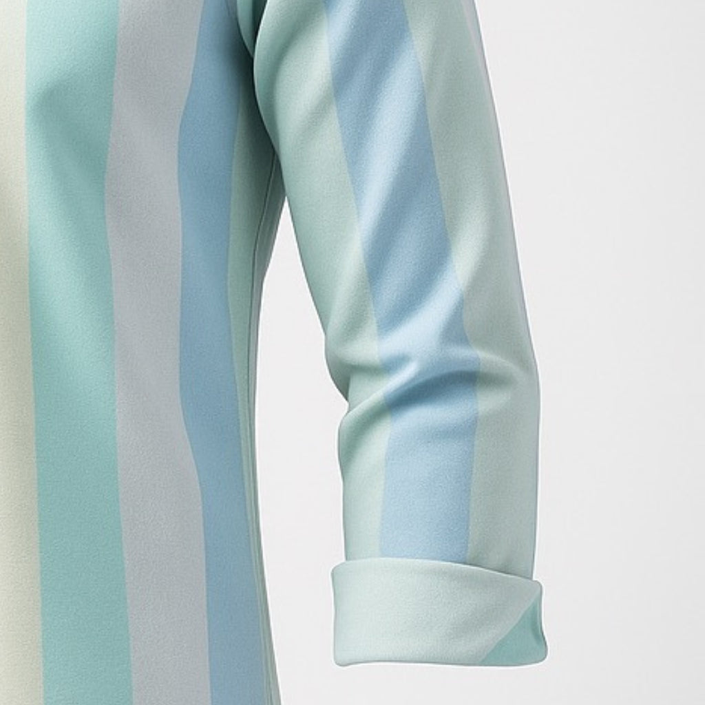 Men’s Color Block Spread Collar Casual Shirt | Premium Regular Fit | Casual/Festive Wear