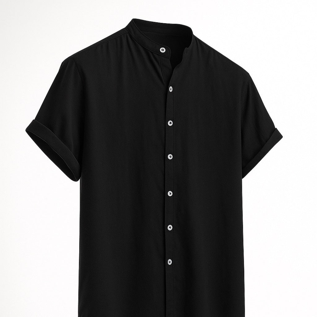 Men’s Solid Cotton Half-Sleeve Polo Neck Shirt | Premium Regular Fit | Casual Wear